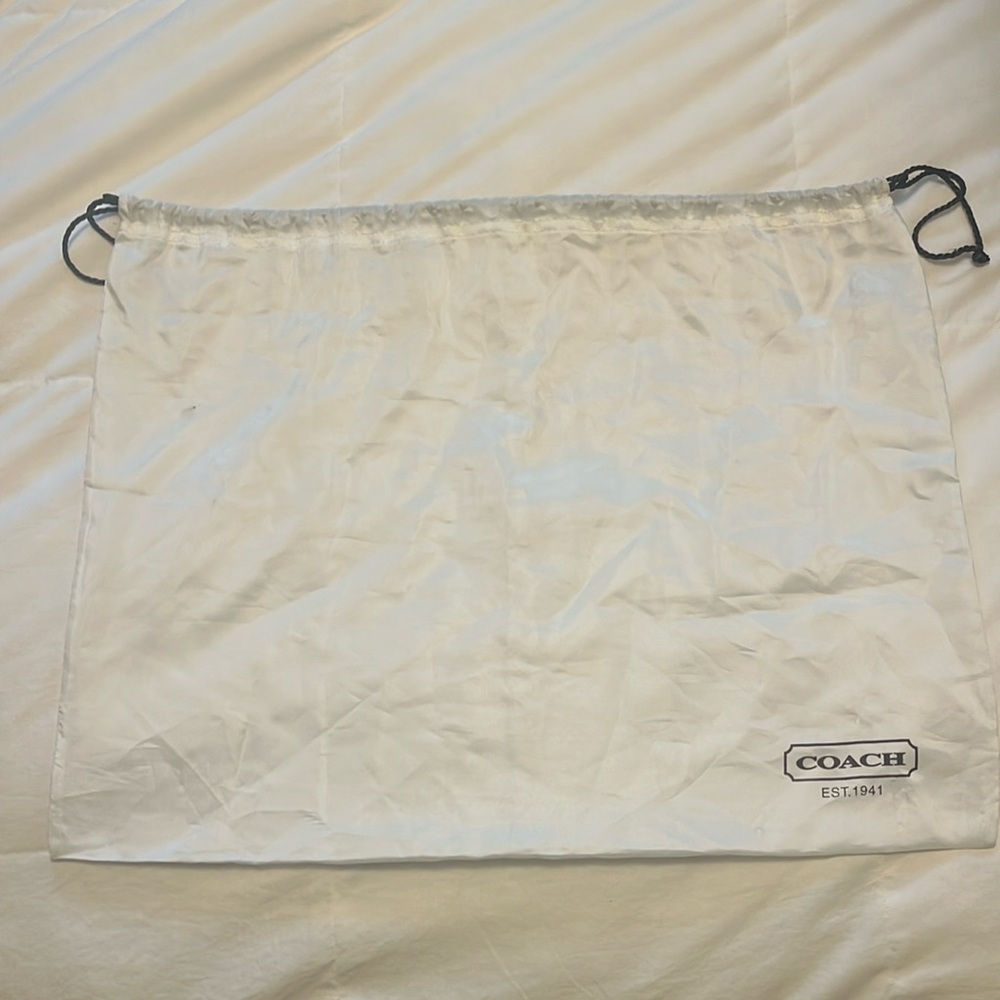 Coach drawstring dust bag 19x15